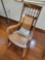 Cane seat rocking chair