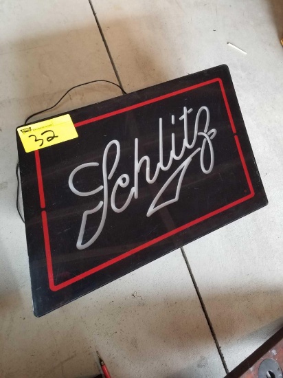 Schlitz light up sign