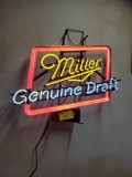 Miller genuine draft neon sign