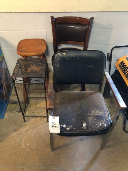 Chair and Stools