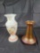 Bristol vase and marigold imperial stretch vase with chip
