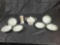 R S Prussia bowls, hair pin holder, sugar bowl