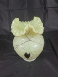 Fenton hanging heart cluster vase, 9 inches tall