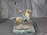 Bronze sculpture signed Mene, 13 inches tall