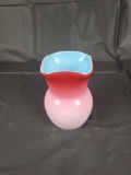 Webber peach blow vase, 5 1/2 inches tall