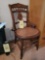 Victorian Hip Rest Cane Bottom Chair