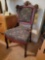 Floral Upholstered Victorian Carved Chair