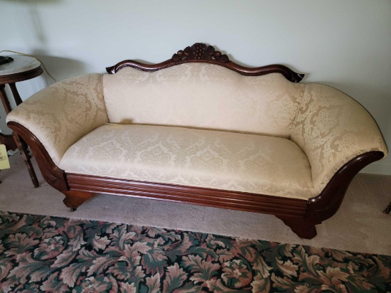 Victorian Style Carved Fruit Motif Sofa