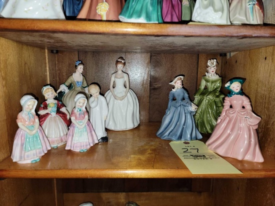 (6) Royal Doulton Figures and (3) Florence Figures