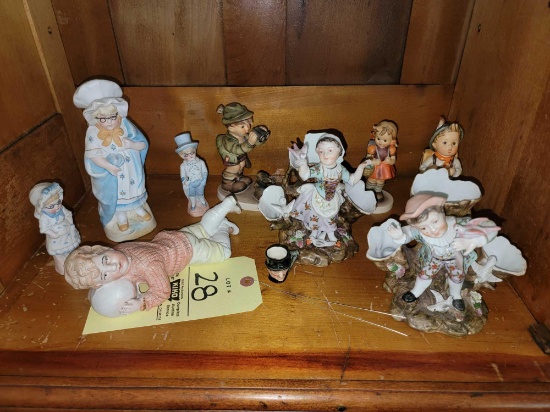 Assorted Goebel, Meissen, and Other Ceramic Figures