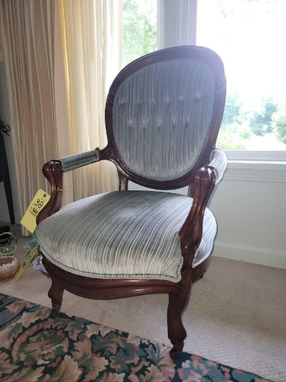 Carved Victorian Armchair