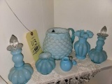 Assorted Baby Blue Fenton Glass