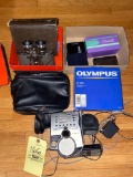 Phones, Binoculars and Olympus Camera