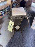 Metal Plant Stand Marble Top