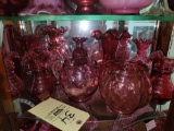 Assorted Pink Fenton Glass Vases and Pitchers