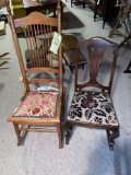 2 Vintage Wood Rockers