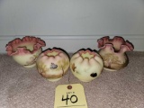Fenton Hand-Painted Ruffled Bowls