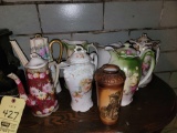 Assorted Floral Pitchers, Native American Vase