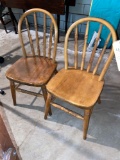 Pair of Youth Wood Chairs