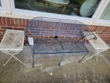 Iron Outdoor Bench and Stands