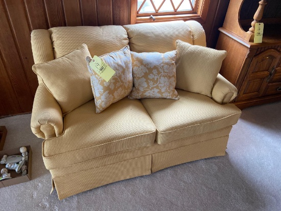 Yellow Gliding Loveseat