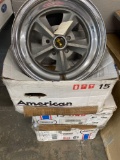 Set of 3 American racing cobra wheels