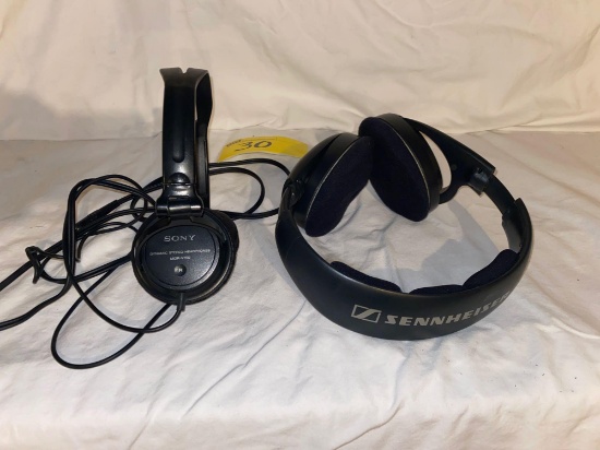 Sony MDR-V150 dynamic stereo & Sennheiser HDR 120 headphones.