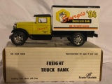 Sturgis 1994 motorcycle rally freight truck bank.
