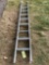 Aluminum extension ladder, approximately 16'.