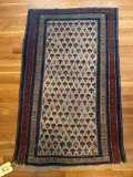 Oriental throw rug, 3 x 4.8.