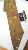 Vintage Boy Scout sash and Eagle Scout pin