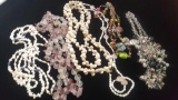 Beaded necklace lot, freshwater pearls +