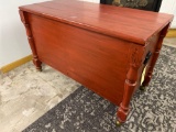 Lift top blanket chest on casters, 43