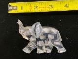 1950's Lucite elephant pin.