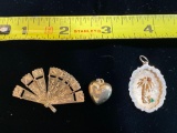 (3) 14K Gold charms, 7.8 grams.