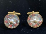 Austria signed pair of roulette wheel cuff links.