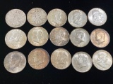 (15) Silver half dollars. Bid times fifteen.