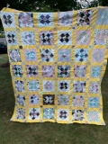 Hand done quilt top, 78 x 66.