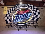 Miller light racing neon sign