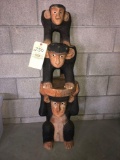 Wood Carved Monkeys