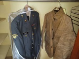 Military uniform and hunting jacket