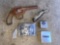 Iver Johnson Arms Revolver, Knife, Belt Buckle, Tape Measures