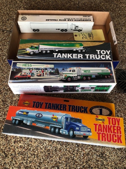 4 toy tanker trucks