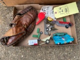 Vintage Baseball Glove and Toys