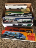 4 toy tanker trucks