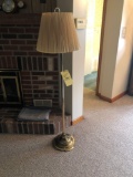 Brass finish floor lamp