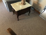 Pair of marble top end stands