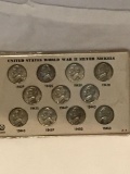United States World War II Silver Nickels set