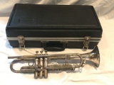 King Tempo II 601 silver Trumpet with hard case