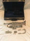 Getzen 300 series Coronet Elkhart Indiana with original case, Mouthpiece and spare slides